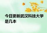 今日更新武汉科技大学是几本