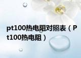 pt100热电阻对照表（Pt100热电阻）