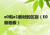 e0和e1板材的区别（E0级地板）