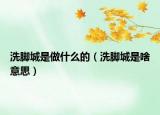 洗脚城是做什么的（洗脚城是啥意思）