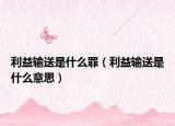 利益输送是什么罪（利益输送是什么意思）