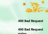<html>
<head><title>400 Bad Request<title><head>
<body>
<center><h1>400 Bad Request<h1><center>
<hr><center>nginx<center>
<body>
<html>
