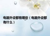 电脑外设都有哪些（电脑外设都有什么）