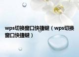 wps切换窗口快捷键（wps切换窗口快捷键）