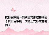 抗日民族统一战线正式形成的原因（抗日民族统一战线正式形成的时间）