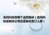 合同纠纷到哪个法院起诉（合同纠纷是起诉公司还是起诉签订人呢）