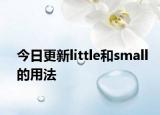 今日更新little和small的用法