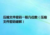 压缩文件密码一般几位数（压缩文件密码破解）