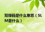 双绿码是什么意思（SLM是什么）