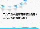 二八二五六是哪首儿歌里面的（二八二五六是什么歌）