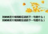刘姥姥进大观园歇后语的下一句是什么（刘姥姥进大观园歇后语的下一句是什么）