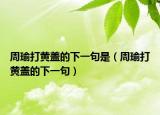 周瑜打黄盖的下一句是（周瑜打黄盖的下一句）