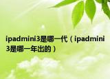 ipadmini3是哪一代（ipadmini3是哪一年出的）