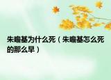 朱瞻基为什么死（朱瞻基怎么死的那么早）