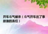 开车斗气被杀（斗气开车出了事故谁的责任）
