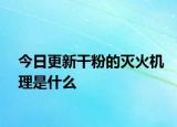 今日更新干粉的灭火机理是什么