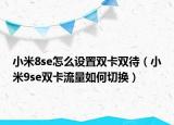 小米8se怎么设置双卡双待（小米9se双卡流量如何切换）