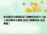 机关算尽太聪明反误了卿卿性命这个人是（机关算尽太聪明 反误了卿卿性命 出自哪里）
