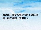 通辽属于哪个省哪个市的（通辽是属于那个省的什么地方）
