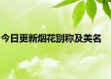 今日更新烟花别称及美名
