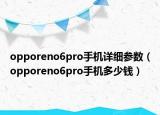 opporeno6pro手机详细参数（opporeno6pro手机多少钱）
