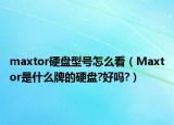 maxtor硬盘型号怎么看（Maxtor是什么牌的硬盘?好吗?）