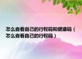 怎么查看自己的行程码和健康码（怎么查看自己的行程码）