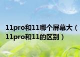 11pro和11哪个屏幕大（11pro和11的区别）