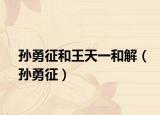 孙勇征和王天一和解（孙勇征）
