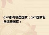 g20都有哪些国家（g20国家包含哪些国家）