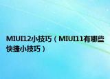 MIUI12小技巧（MIUI11有哪些快捷小技巧）