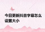 今日更新抖音字幕怎么设置大小