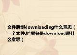 文件后缀downloading什么意思（一个文件,扩展名是download是什么意思）
