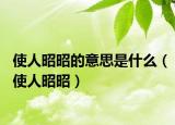 使人昭昭的意思是什么（使人昭昭）