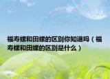 福寿螺和田螺的区别你知道吗（福寿螺和田螺的区别是什么）