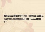 胸的abcd是如何区分的（胸贴abcd是从小到大吗 怎样测量自己属于abcd的哪一个）