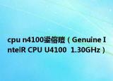 cpu n4100鍙傛暟（Genuine IntelR CPU U4100  1.30GHz）