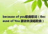 because of you歌曲歌词（Because of You 蔡依林演唱歌曲）