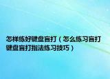 怎样练好键盘盲打（怎么练习盲打 键盘盲打指法练习技巧）