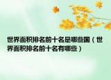 世界面积排名前十名是哪些国（世界面积排名前十名有哪些）