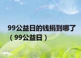 99公益日的钱捐到哪了（99公益日）