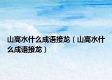 山高水什么成语接龙（山高水什么成语接龙）