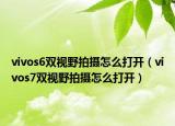 vivos6双视野拍摄怎么打开（vivos7双视野拍摄怎么打开）