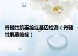 脊髓性肌萎缩症基因检测（脊髓性肌萎缩症）