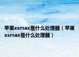 苹果xsmax是什么处理器（苹果xsmax是什么处理器）