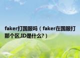 faker打国服吗（faker在国服打那个区,ID是什么?）