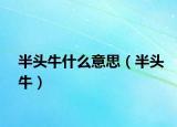 半头牛什么意思（半头牛）
