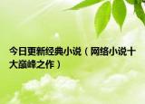 今日更新经典小说（网络小说十大巅峰之作）