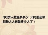 QQ群人数最多多少（QQ的超级群最大人数是多少人了）