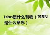 isbn是什么刊物（ISBN是什么意思）
